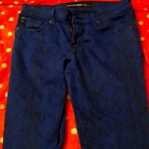 Big Star 1974 Alex Mid Rise Skinny Snakeskin jeans
